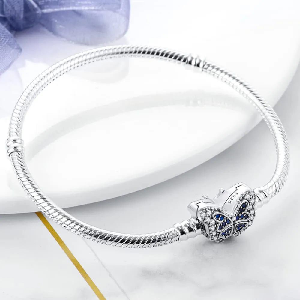 Pandach Bracciale Snake in Argento Sterling 925 per Ciondolo, 17cm - immagine 2