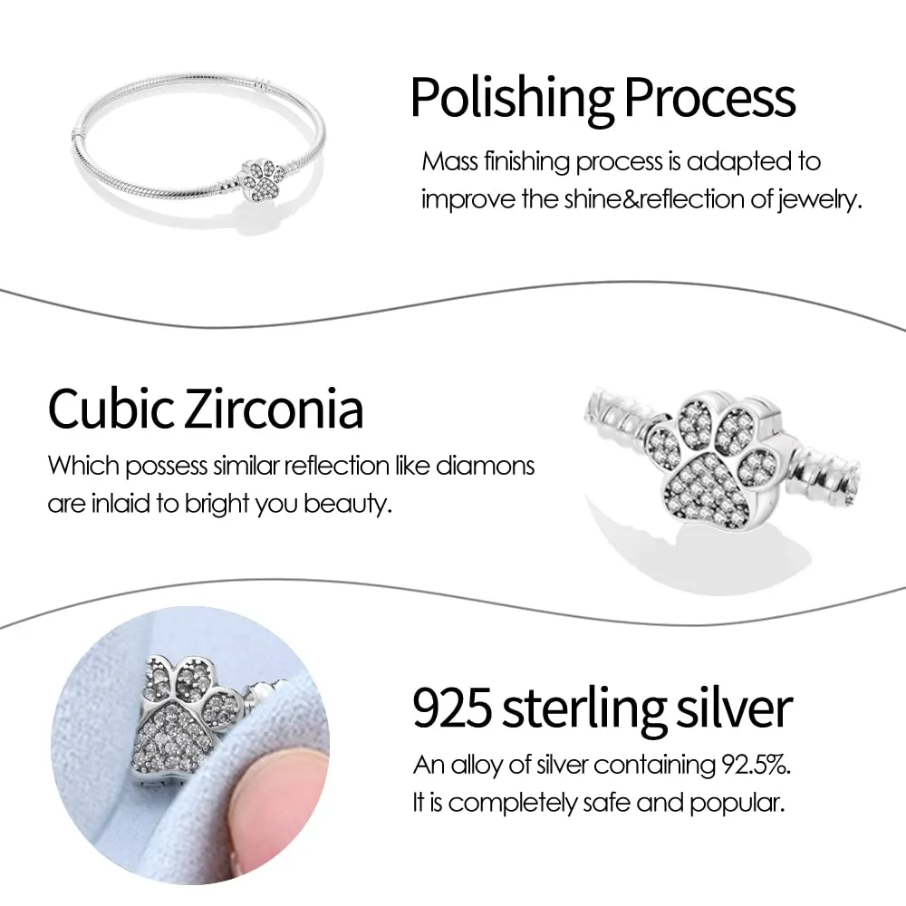 Pandach Bracciale Donna in Argento Sterling 925 Snake, Compatibile con Pandora, 20cm - immagine 3