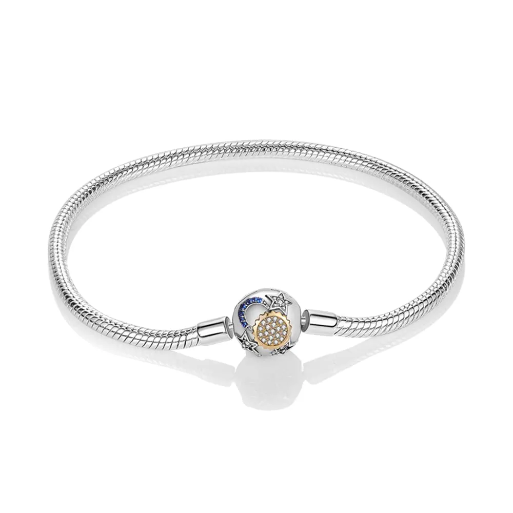 Pandach Bracciale Snake in Argento Sterling 925 per Ciondolo, Compatibile con Pandora, 18cm - immagine 1