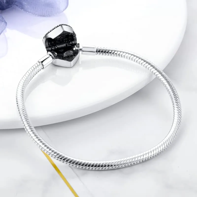 Pandach Bracciale Donna Snake in Argento Sterling 925 Compatibile con Pandora, 17cm - immagine 2