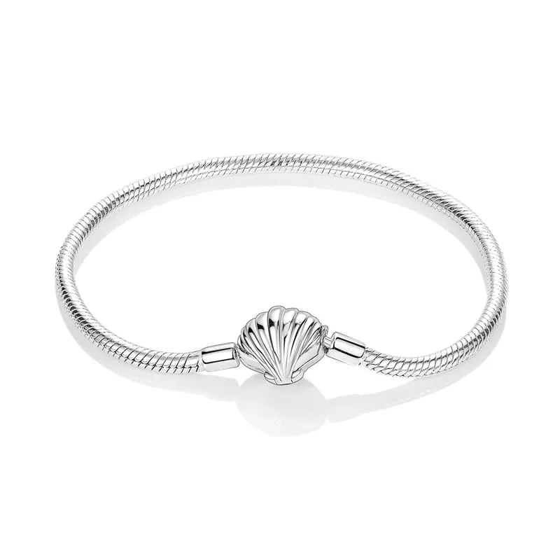 Pandach Bracciale Snake in Argento Sterling 925 per Ciondoli Compatibile con Pandora, 18cm - immagine 1