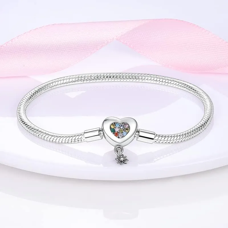 Pandach Bracciale Snake in Argento Sterling 925 per Ciondolo, Compatibile con Pandora, 17cm - immagine 3