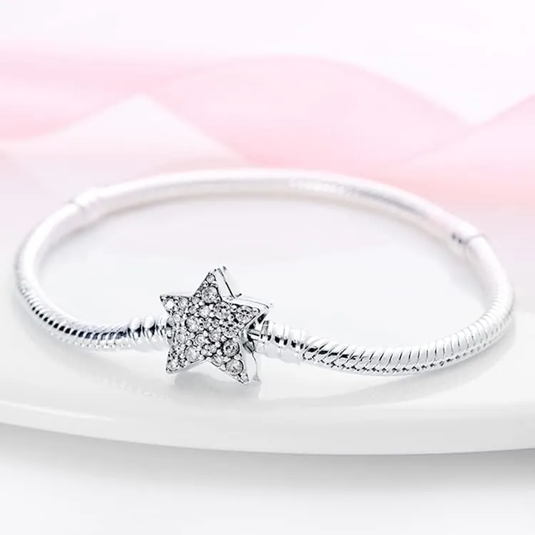 Pandach Bracciale Donna in Argento Sterling 925 Snake, Compatibile con Pandora, 20cm - immagine 3