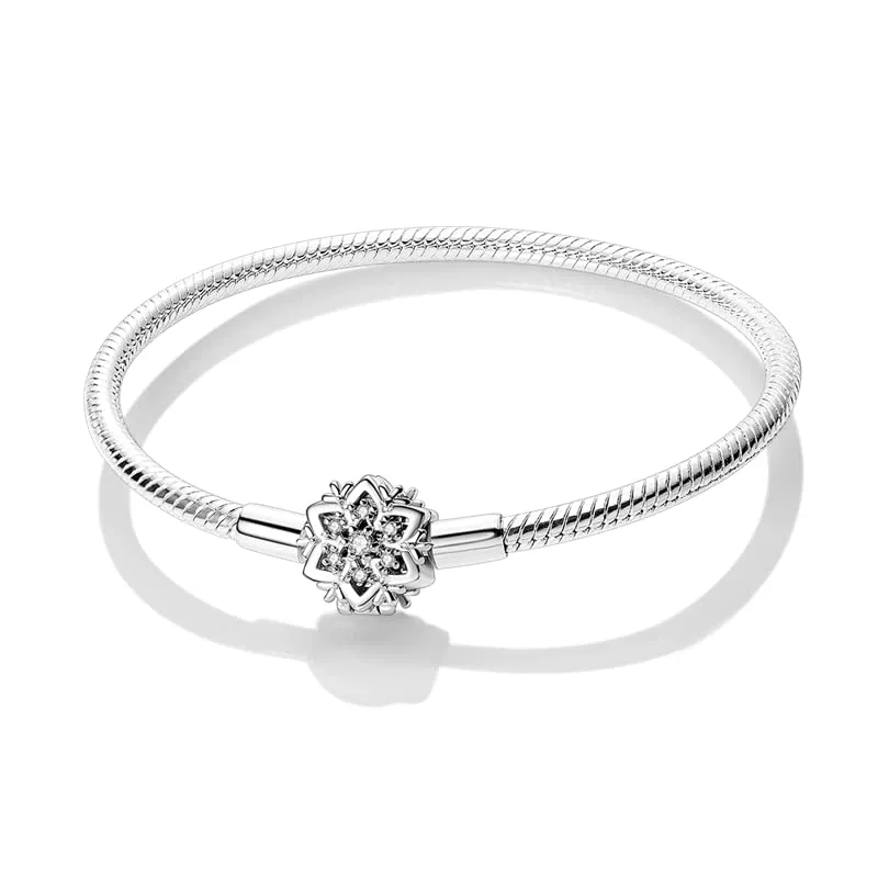 Pandach Bracciale Donna in Argento Sterling 925 Snake, Compatibile con Pandora, 17cm - immagine 1