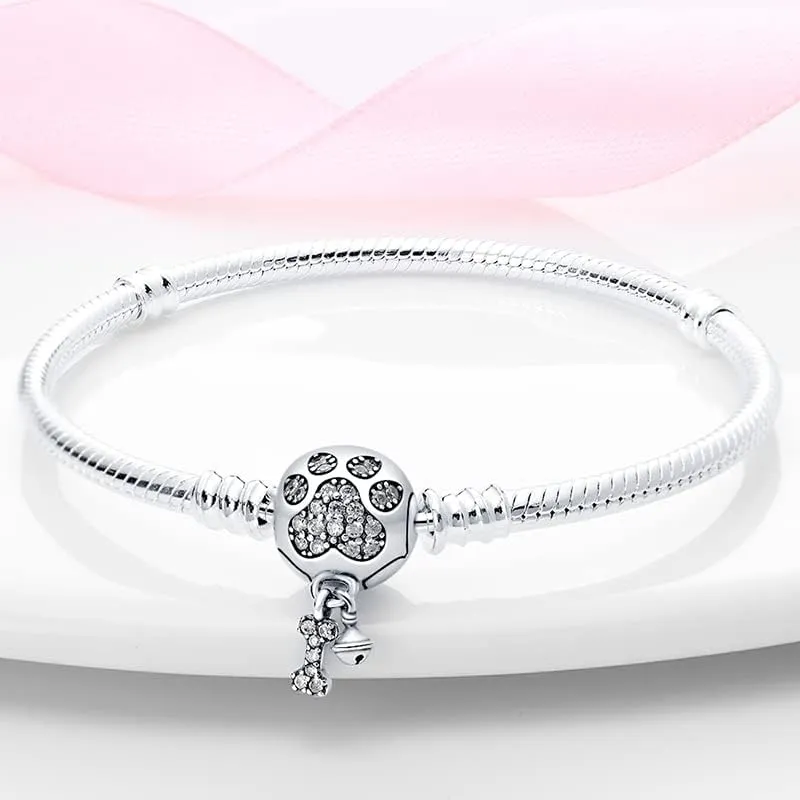 Pandach Bracciale Snake in Argento Sterling 925 per Ciondolo, Compatibile con Pandora, 21cm - immagine 5