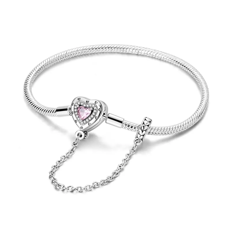 Pandach Bracciale Snake in Argento Sterling 925 per Ciondolo, Compatibile con Pandora, 17cm - immagine 1