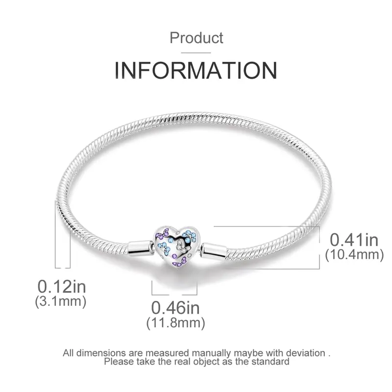 Pandach Bracciale Snake in Argento Sterling 925 per Ciondolo, Compatibile con Pandora, 20cm - immagine 4