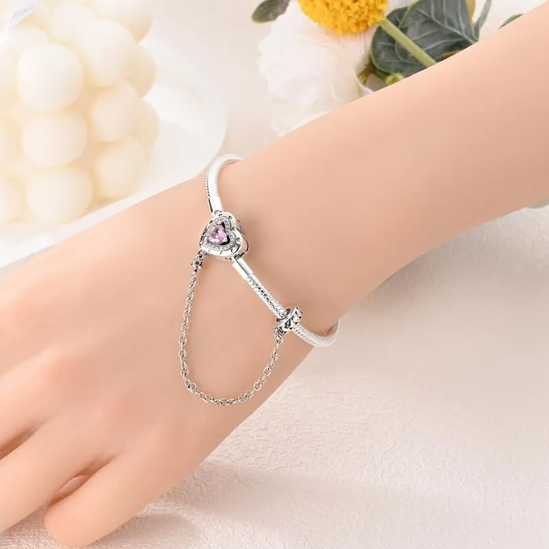 Pandach Bracciale Snake in Argento Sterling 925 per Ciondoli, Compatibile con Pandora, 19cm - immagine 4