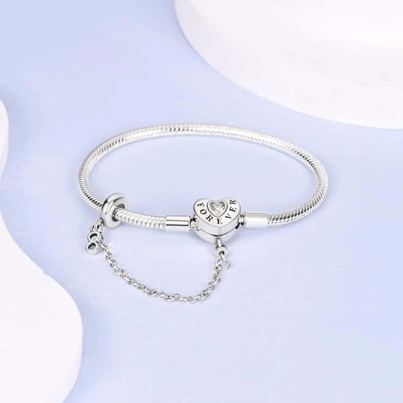 Pandach Bracciale Snake in Argento Sterling 925 per Ciondoli, Compatibile con Pandora, 17cm - immagine 2