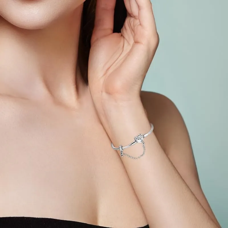 Pandach Bracciale Snake in Argento Sterling 925 per Ciondoli, Compatibile con Pandora, 17cm - immagine 4
