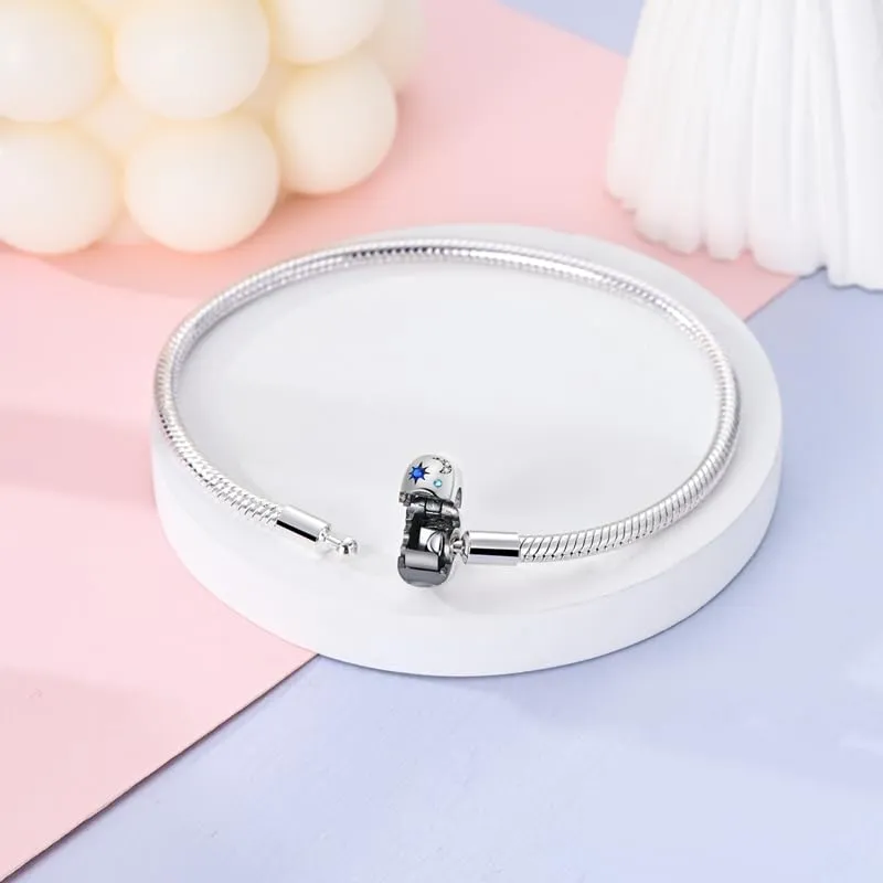 Pandach Bracciale Snake in Argento Sterling 925 per Ciondoli Compatibile con Pandora, 19cm - immagine 3