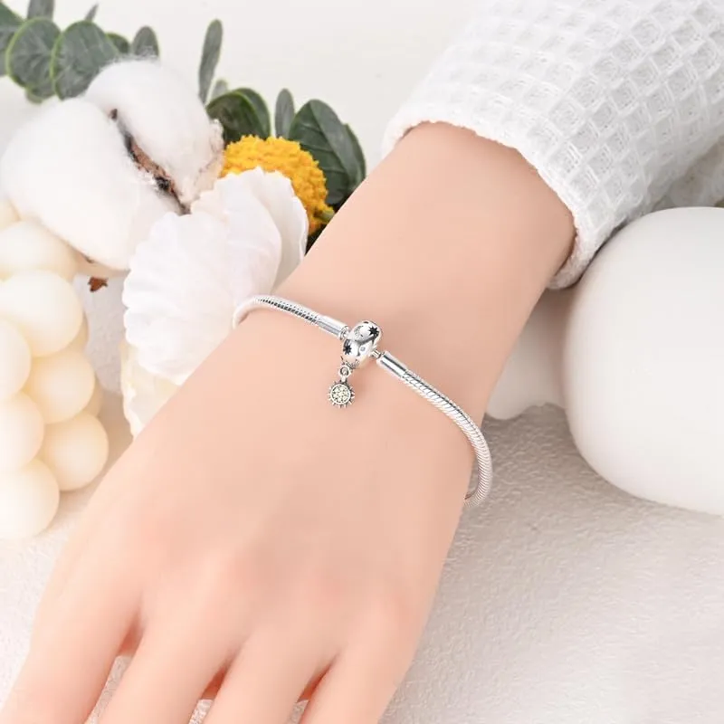 Pandach Bracciale Snake in Argento Sterling 925 per Ciondoli Compatibile con Pandora, 19cm - immagine 4