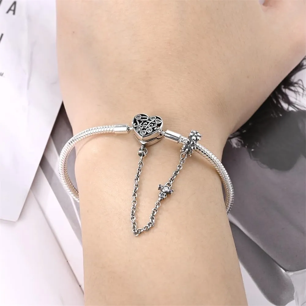 Pandach Bracciale Snake in Argento Sterling 925 Compatibile con Pandora, 17cm - immagine 2