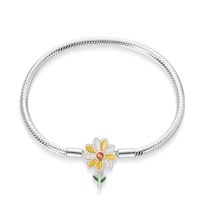 Pandach Bracciale Snake in Argento Sterling 925 per Ciondoli, Compatibile con Pandora, 19cm - immagine 1