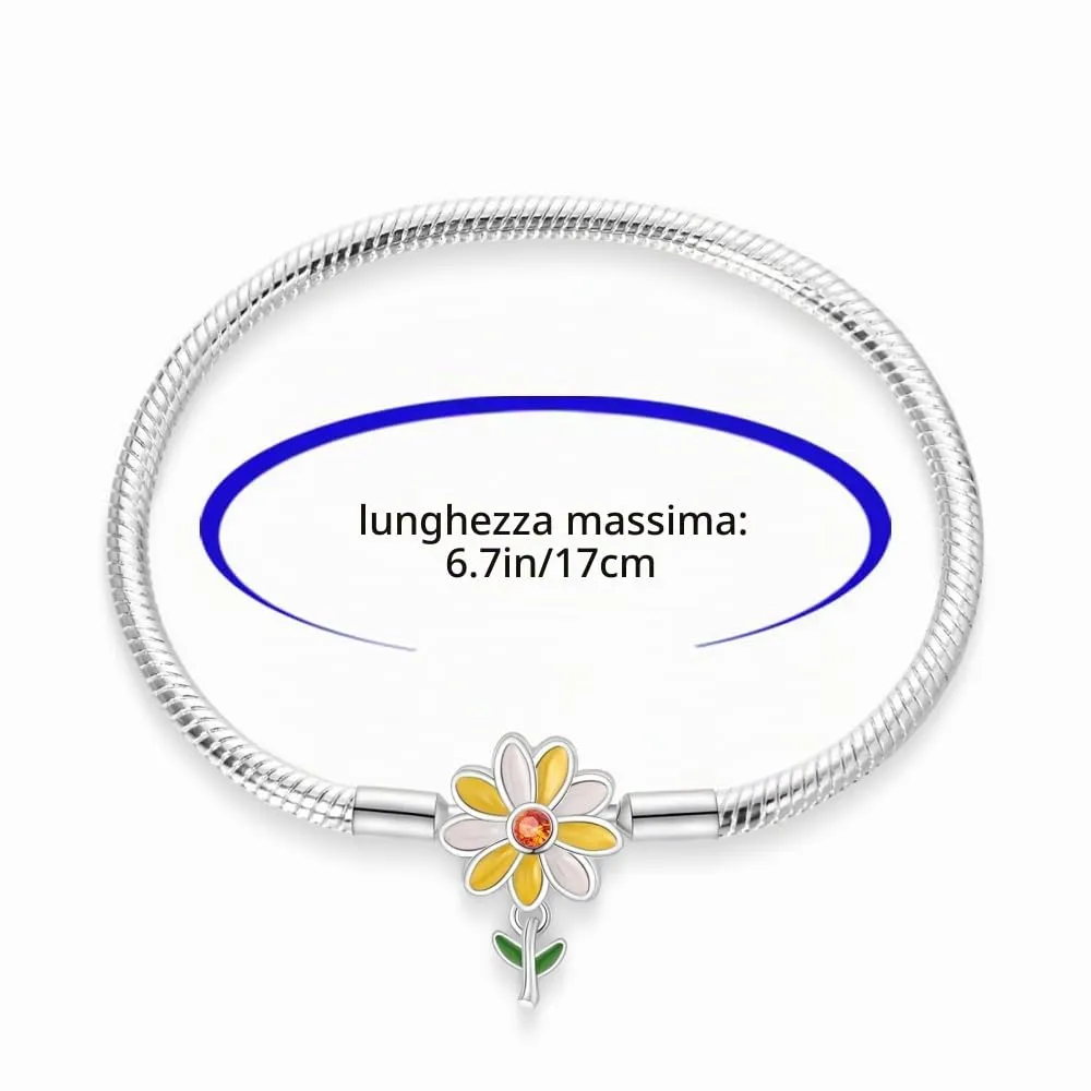 Pandach Bracciale Donna Snake in Argento Sterling 925 Compatibile con Pandora, 17cm - immagine 6