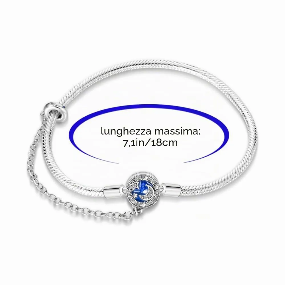 Pandach Bracciale Donna in Argento Sterling 925 Snake, Compatibile con Pandora, 18cm - immagine 6