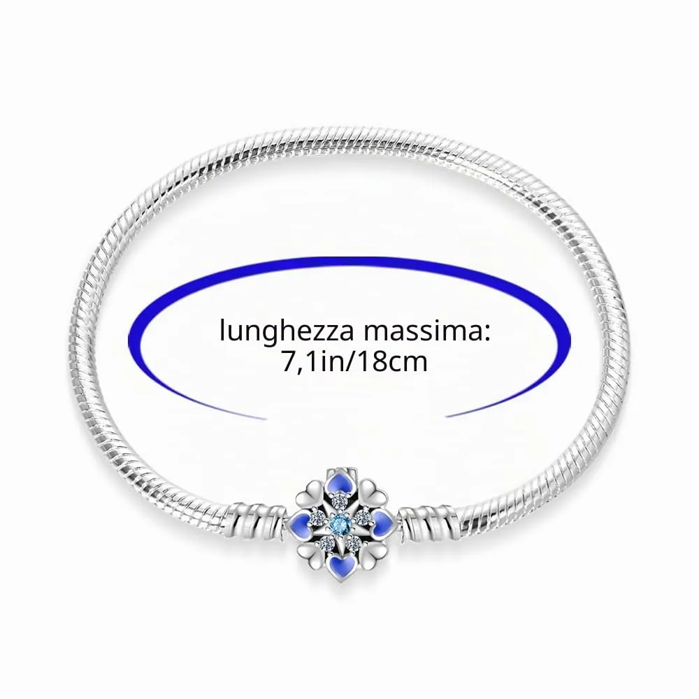 Pandach Bracciale Donna in Argento Sterling 925 Snake, Compatibile con Pandora, 18cm - immagine 5