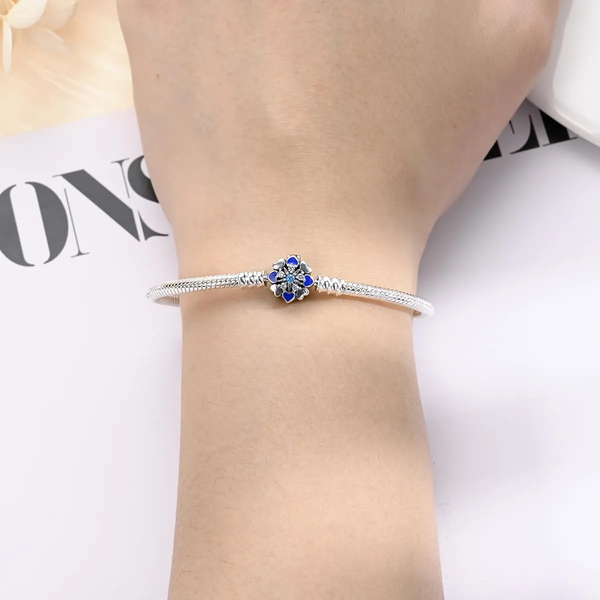 Pandach Bracciale Donna in Argento Sterling 925 Snake, Compatibile con Pandora, 18cm - immagine 6