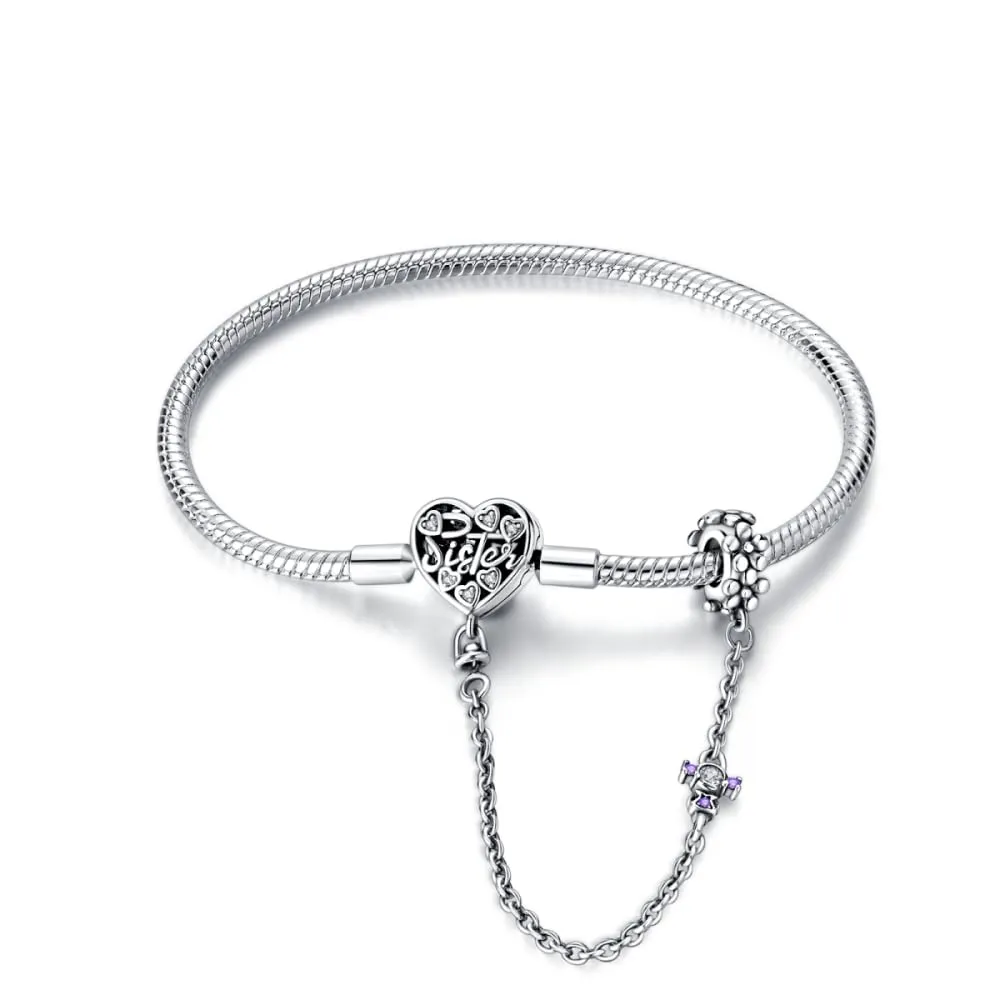 Pandach Bracciale Snake in Argento Sterling 925 per Ciondolo, 19cm - immagine 1