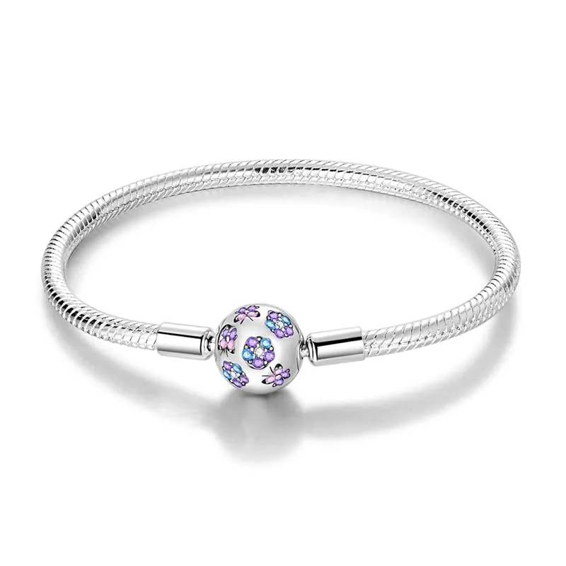 Pandach Bracciale Snake in Argento Sterling 925 Compatibile con Pandora 17cm - immagine 1