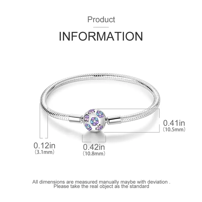 Pandach Bracciale Snake in Argento Sterling 925 Compatibile con Pandora 17cm - immagine 5