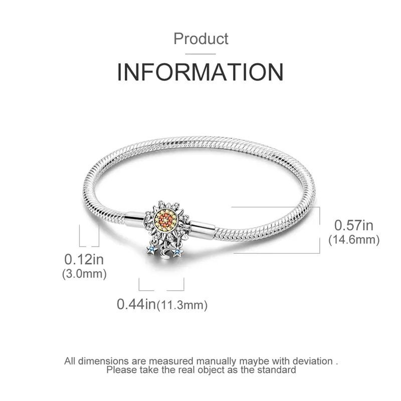 Pandach Bracciale Snake in Argento Sterling 925 per Donna, Compatibile con Pandora, 18cm - immagine 5