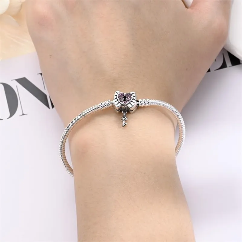 Pandach Bracciale Snake in Argento Sterling 925 per Ciondoli, Compatibile con Pandora, 18cm - immagine 4