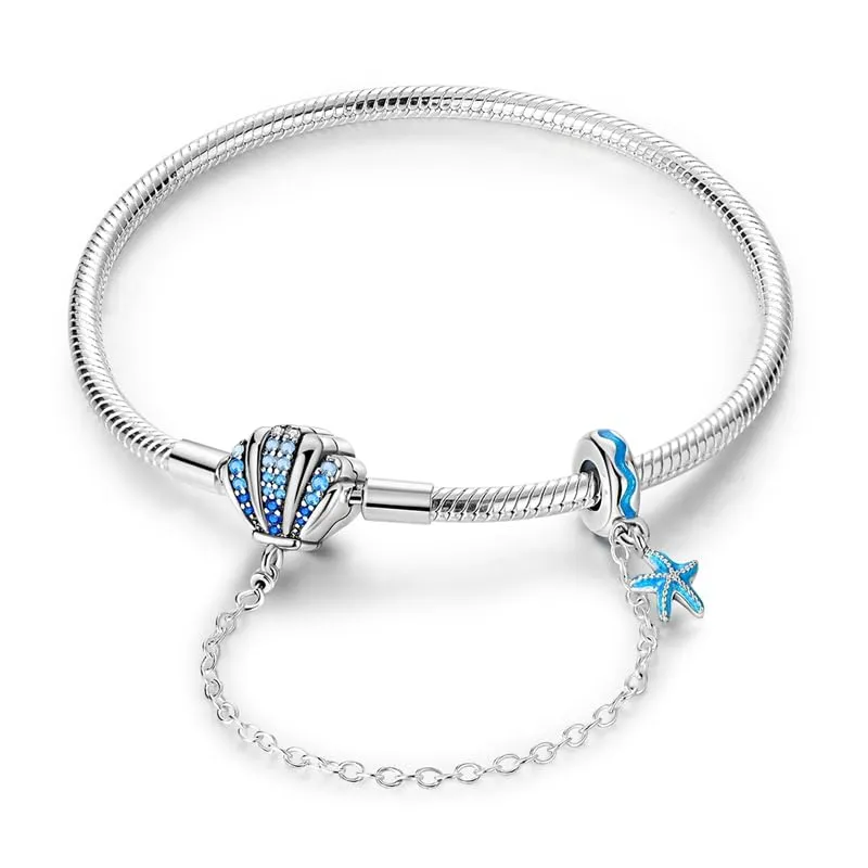 Pandach Bracciale Snake in Argento Sterling 925 per Ciondolo, Compatibile con Pandora, 19cm - immagine 1