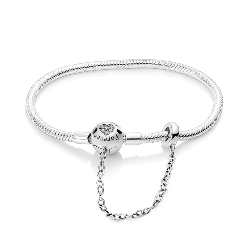 Pandach Bracciale Snake in Argento Sterling 925 per Ciondolo, Compatibile con Pandora, 18cm - immagine 1