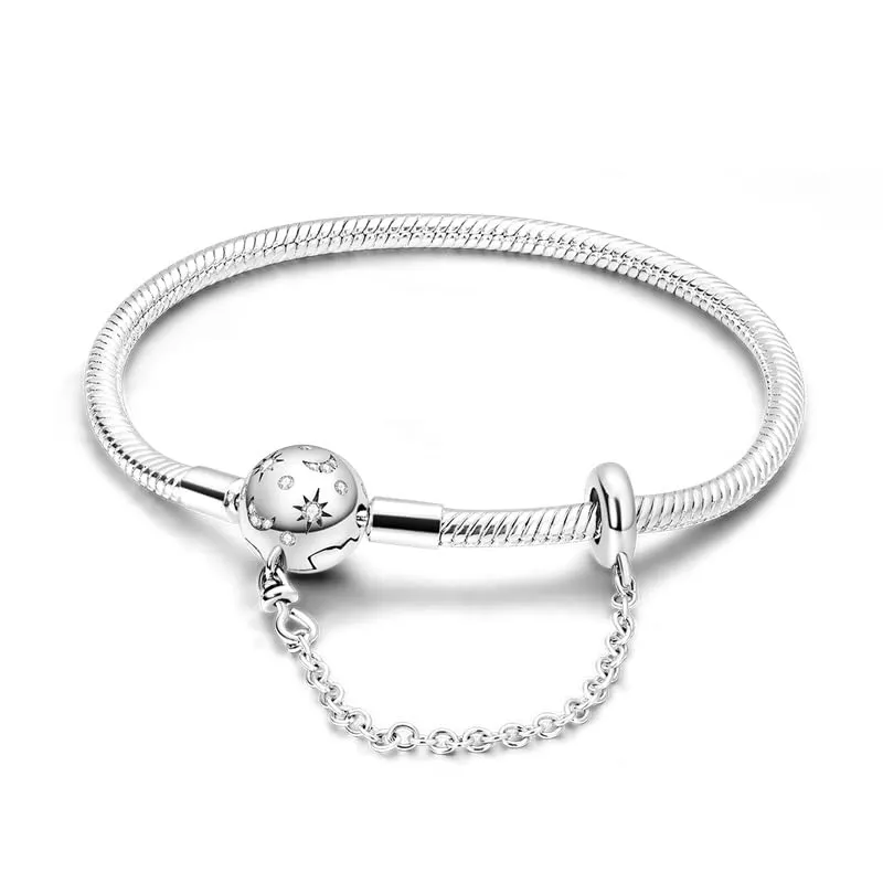 Pandach Bracciale Snake in Argento Sterling 925 per Ciondolo, Compatibile con Pandora, 20cm - immagine 1