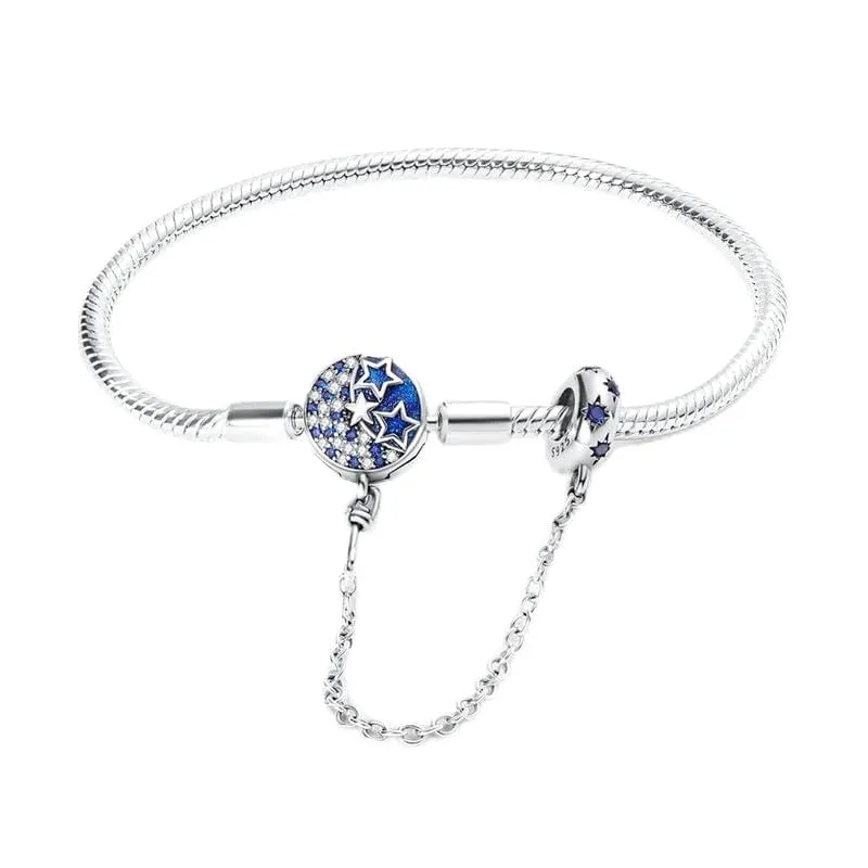 Pandach Bracciale Snake in Argento Sterling 925 per Ciondoli, Compatibile con Pandora, 19cm - immagine 1