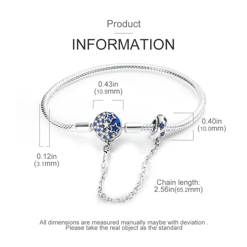 Pandach Bracciale Snake in Argento Sterling 925 per Ciondoli, Compatibile con Pandora, 19cm - immagine 5