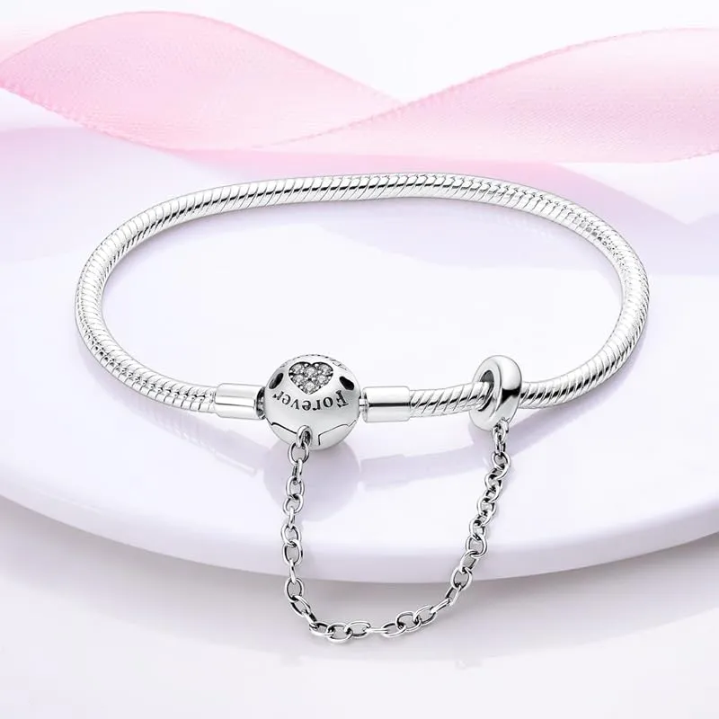 Pandach Bracciale Donna in Argento Sterling 925 Snake, Compatibile con Pandora, 20cm - immagine 3