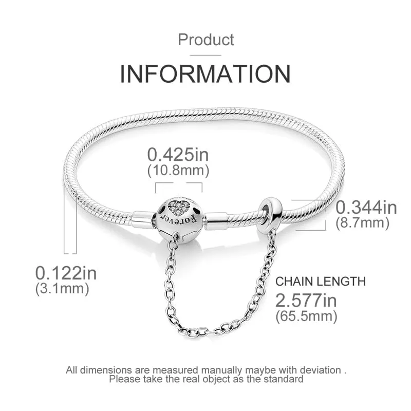 Pandach Bracciale Donna in Argento Sterling 925 Snake, Compatibile con Pandora, 20cm - immagine 5