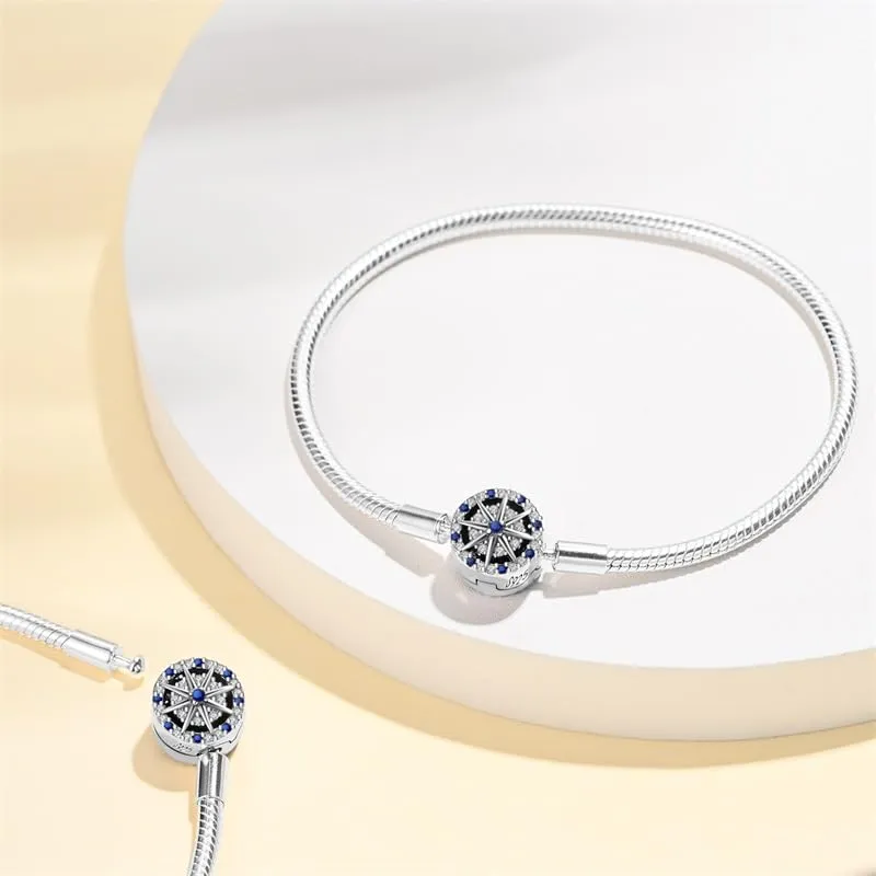 Pandach Bracciale Snake in Argento Sterling 925 per Ciondolo, Compatibile con Pandora, 18cm - immagine 3