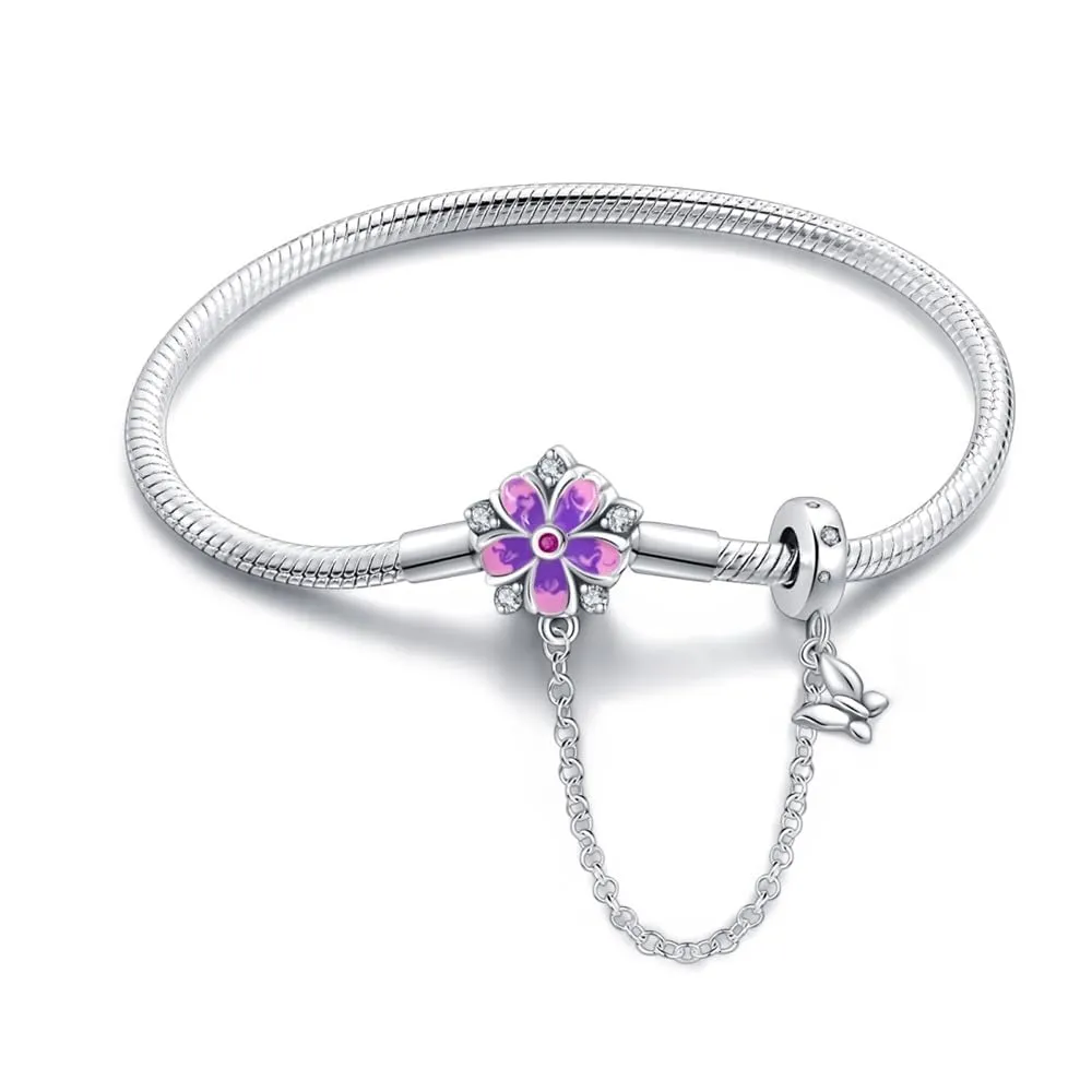Pandach Bracciale Snake in Argento Sterling 925 per Ciondolo, Compatibile con Pandora, 19cm - immagine 1