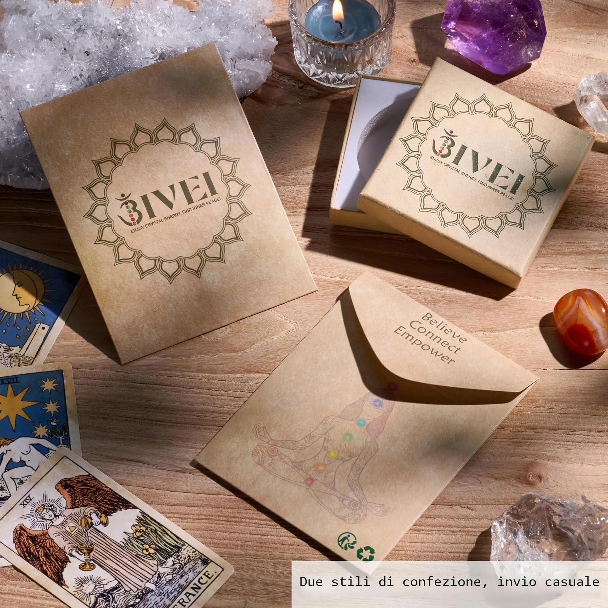 Bivei Malachite Braccialetto in Cristallo Naturale 6mm, 18.5cm - immagine 6