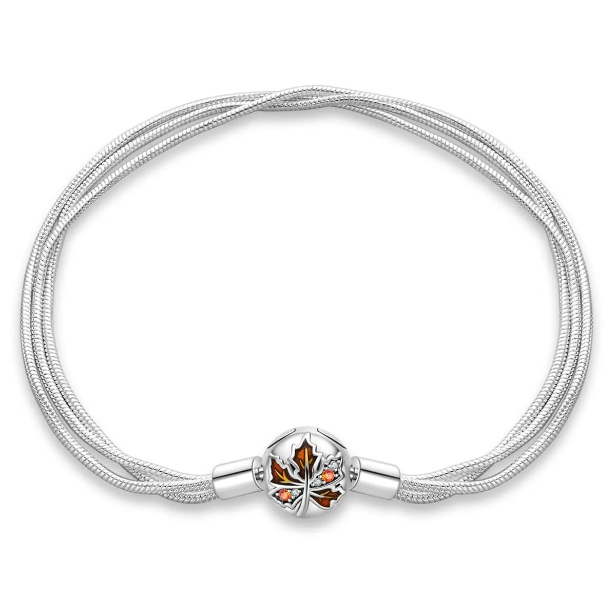 Pandach Bracciale Snake in Argento Sterling 925 per Ciondolo, Compatibile con Pandora, 18cm - immagine 1