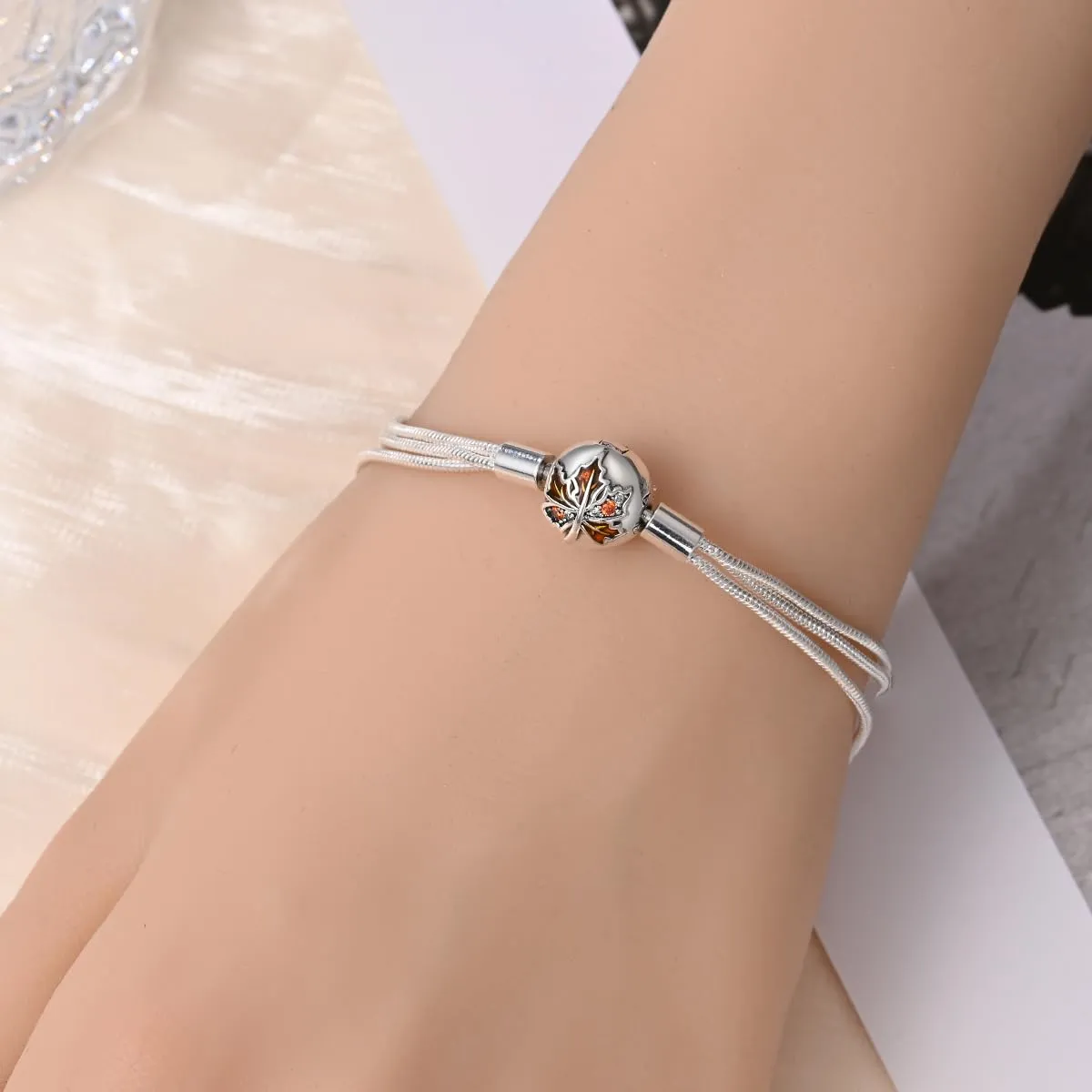 Pandach Bracciale Snake in Argento Sterling 925 per Ciondolo, Compatibile con Pandora, 18cm - immagine 4