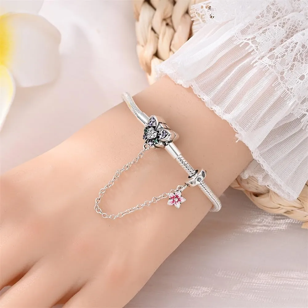 Pandach Bracciale Snake in Argento Sterling 925 per Ciondolo Compatibile con Pandora, 17cm - immagine 4