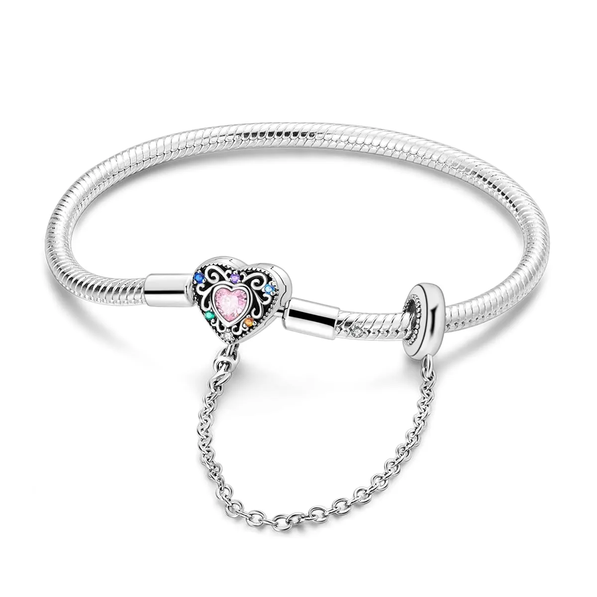 Pandach Bracciale Snake in Argento Sterling 925 Compatibile con Pandora, 20cm - immagine 1