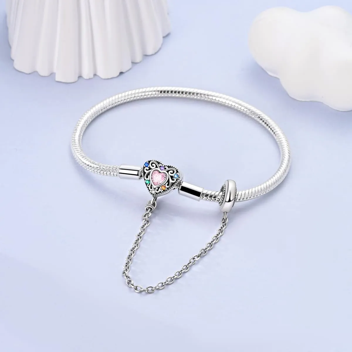 Pandach Bracciale Snake in Argento Sterling 925 Compatibile con Pandora, 20cm - immagine 3