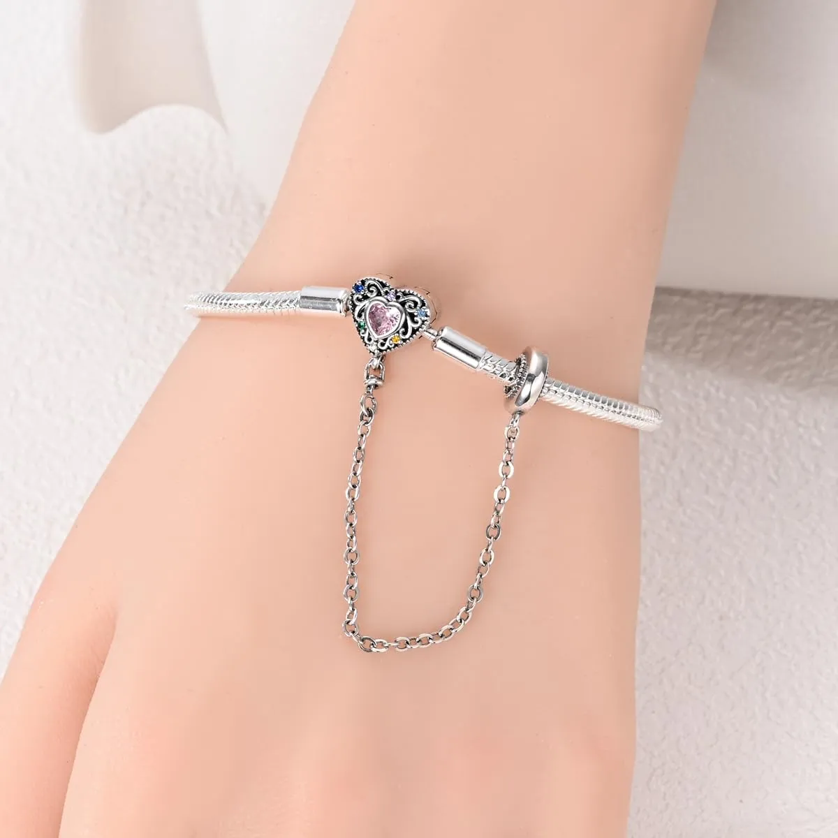 Pandach Bracciale Snake in Argento Sterling 925 Compatibile con Pandora, 20cm - immagine 4