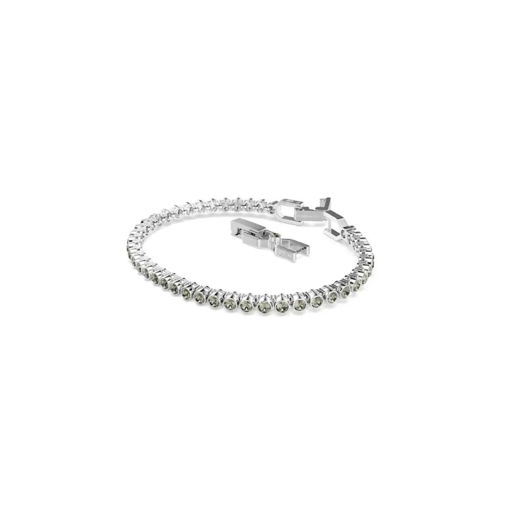 Swarovski Imber Bracciale Tennis con Cristalli Neri, Taglio Round, Placcatura in Tonalità Rodio, 16,5-18,5 cm - immagine 2