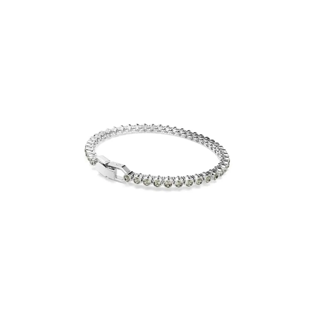Swarovski Imber Bracciale Tennis con Cristalli Neri, Taglio Round, Placcatura in Tonalità Rodio, 16,5-18,5 cm - immagine 5