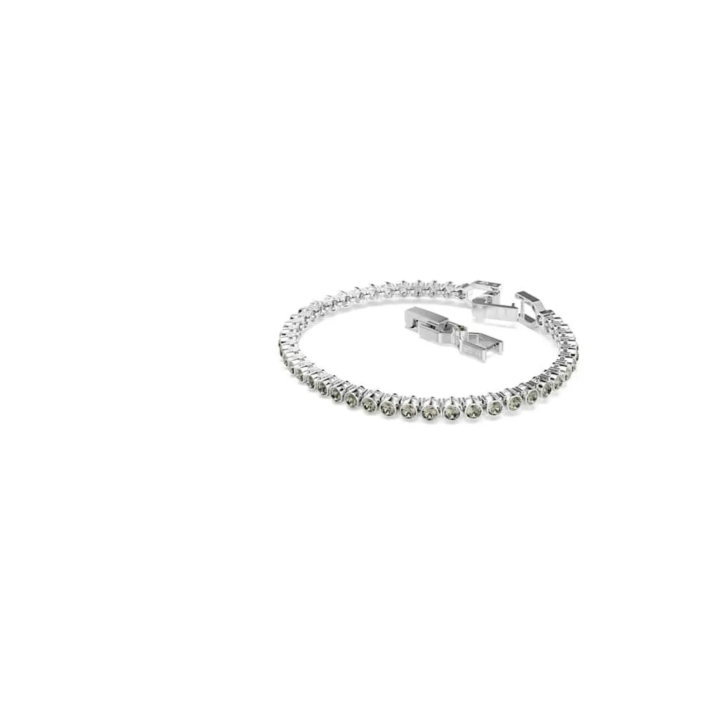 Swarovski Imber Bracciale Tennis con Cristalli Neri, Taglio Round, Placcatura in Tonalità Rodio, 16,5-18,5 cm - immagine 7
