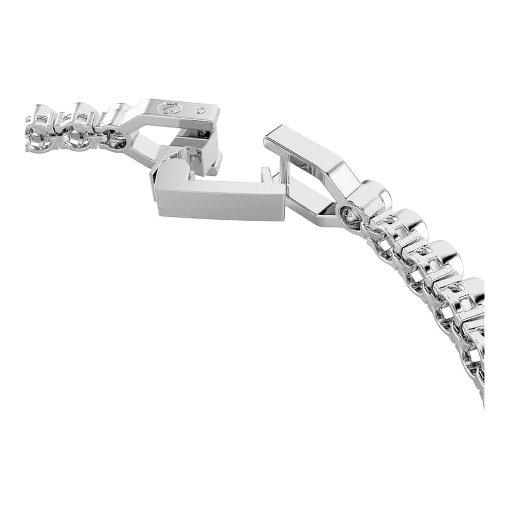 Swarovski Imber Bracciale Tennis con Cristalli Neri, Taglio Round, Placcatura in Tonalità Rodio, 16,5-18,5 cm - immagine 8