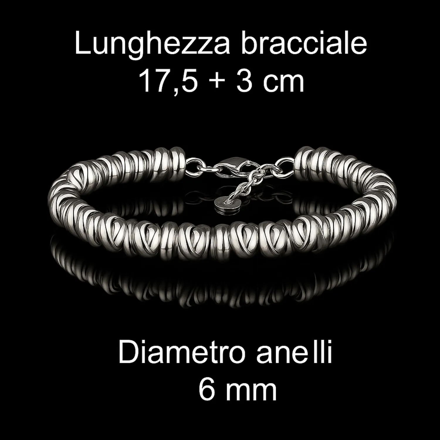Saga Gioielli Bracciale Donna Intrecciato Nodini Acciaio Argento - immagine 5