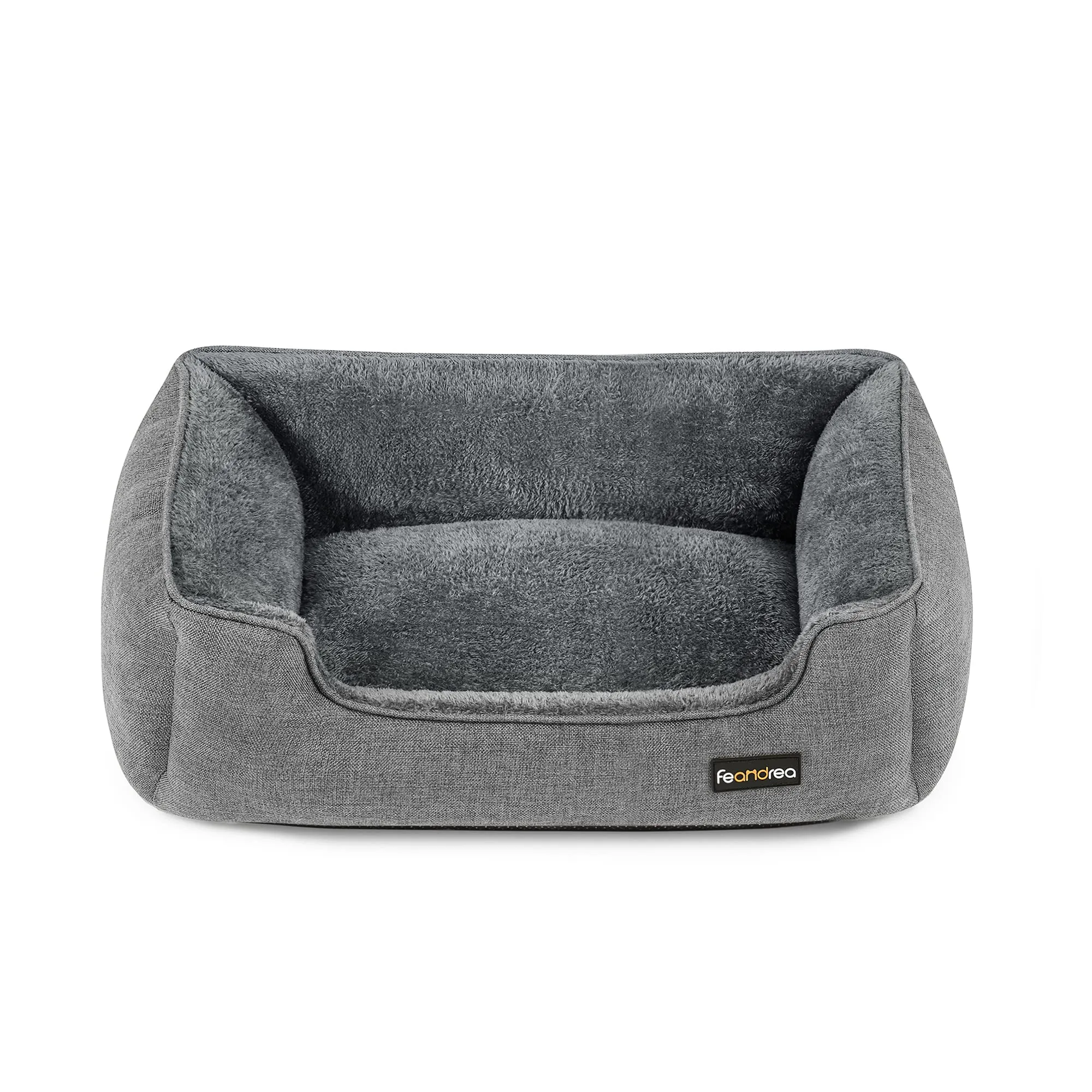 Feandrea Cuccia per Cani in Simil Lino, Taglia M, 70 x 55 x 21 cm, Grigio Chiaro PGW10GG - immagine 1