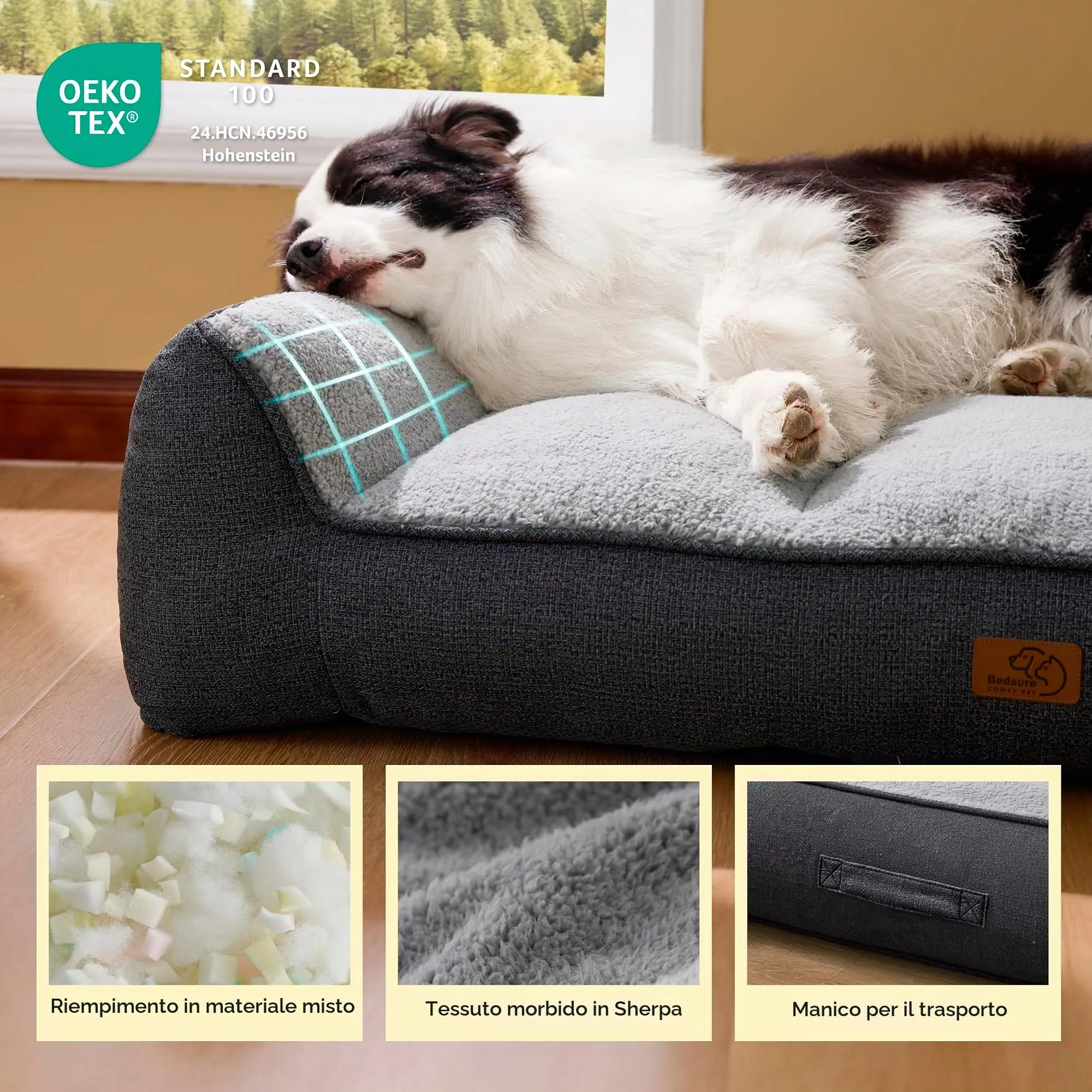 Bedsure SupportMax Cuccia Cani Extra Spessa XXL 122x89cm - immagine 6